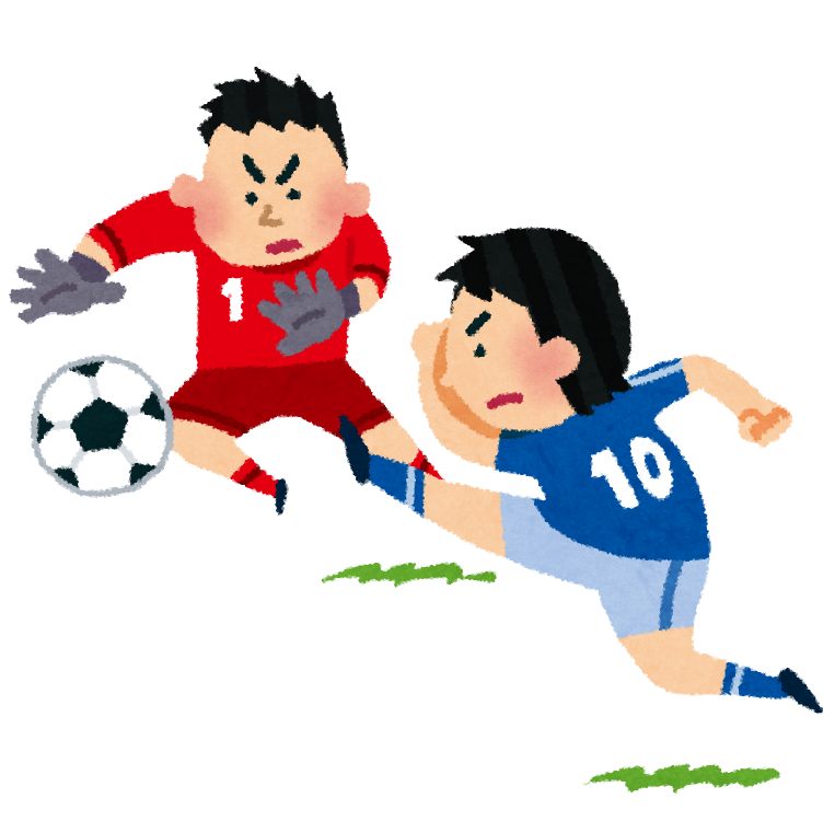 無料イラスト かわいいフリー素材集 ゴールキックのイラスト サッカー