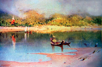 Irrawaddy river in the 19th Century