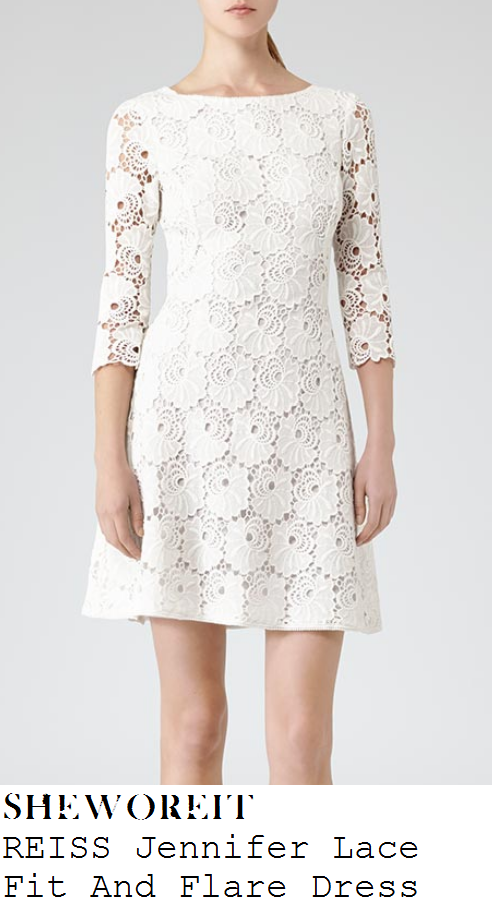 kim-sears-white-cream-floral-broderie-anglaise-crochet-lace-sheer-three-quarter-sleeve-dress-wimbledon