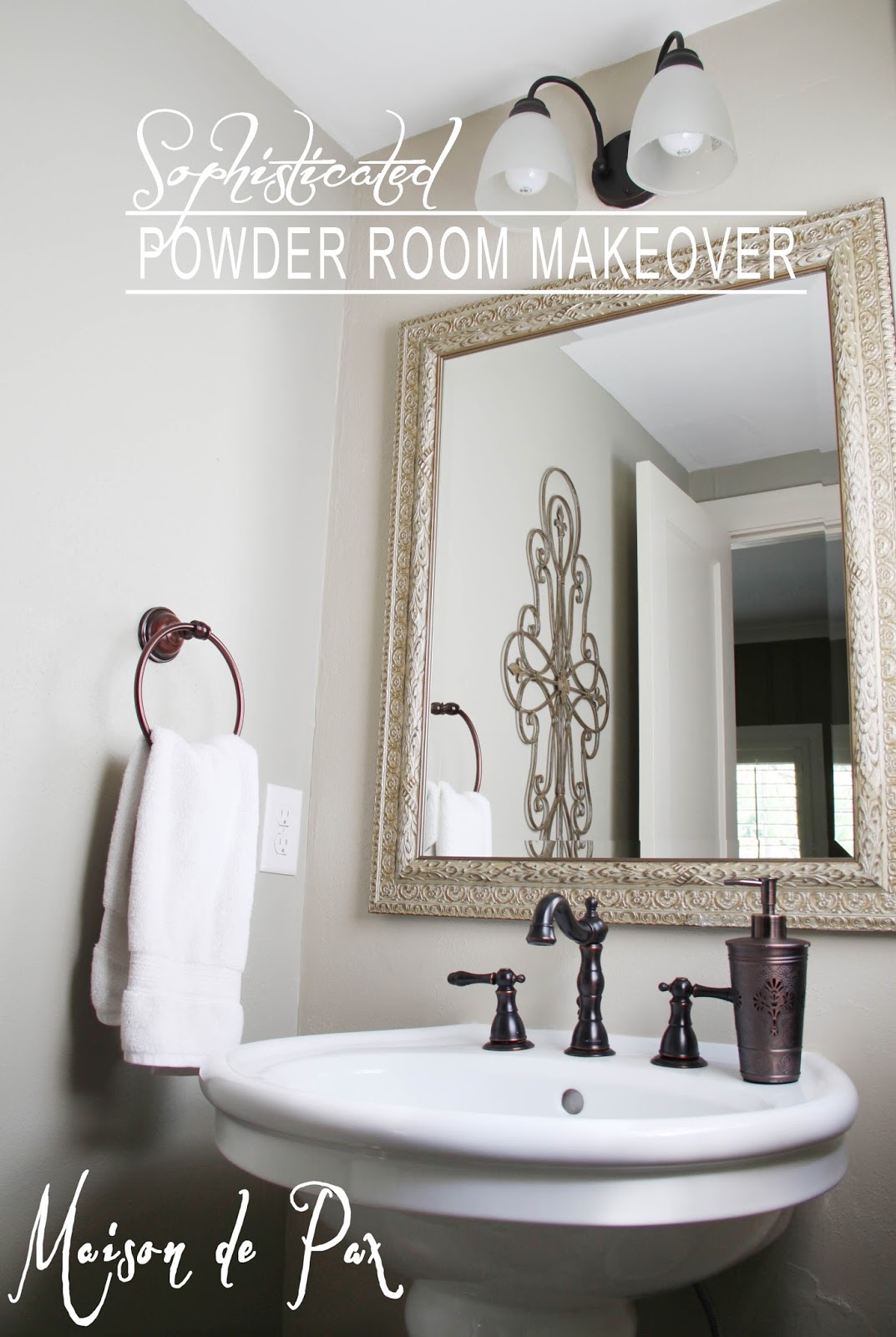 Powder Room Makeover powder room makeover - maison de pax Powder Room Makeover powder room makeover - maison de pax