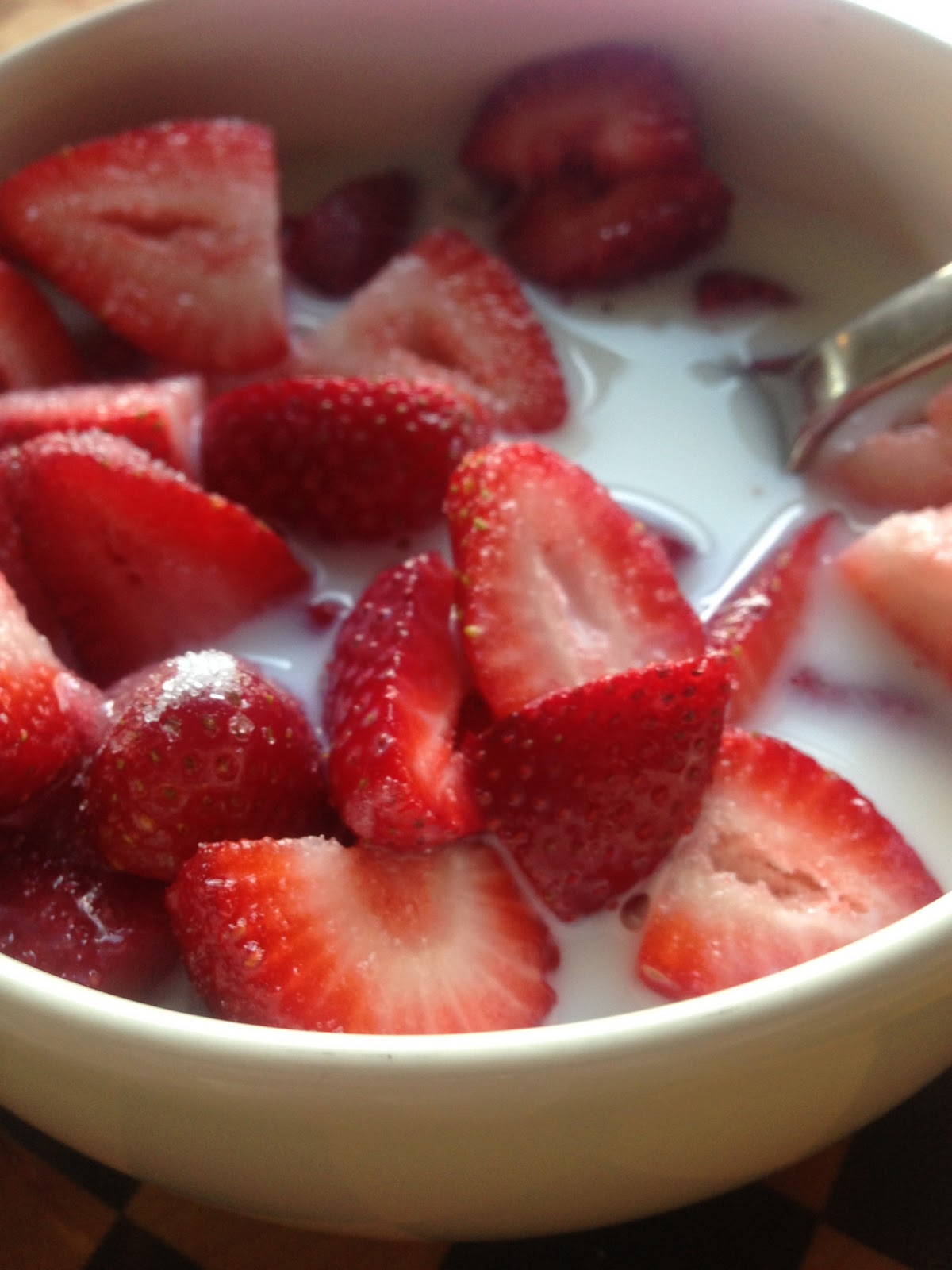 The Crazy Life of J "Recipe" of the Week Strawberries & Milk