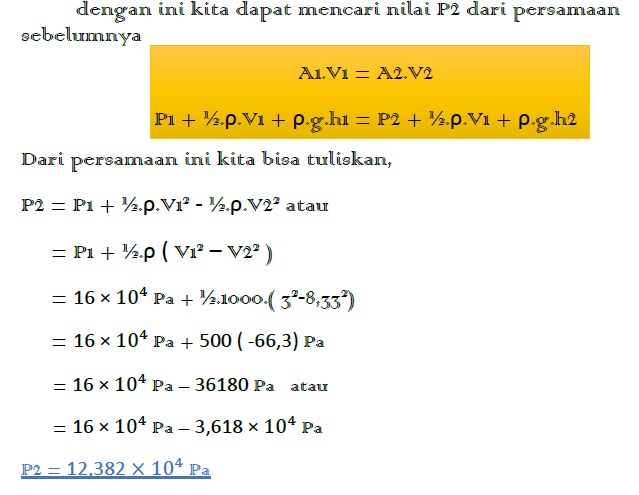 Mekanika Fluida Contoh Soal Fluida Dinamik Pada Benda Beda