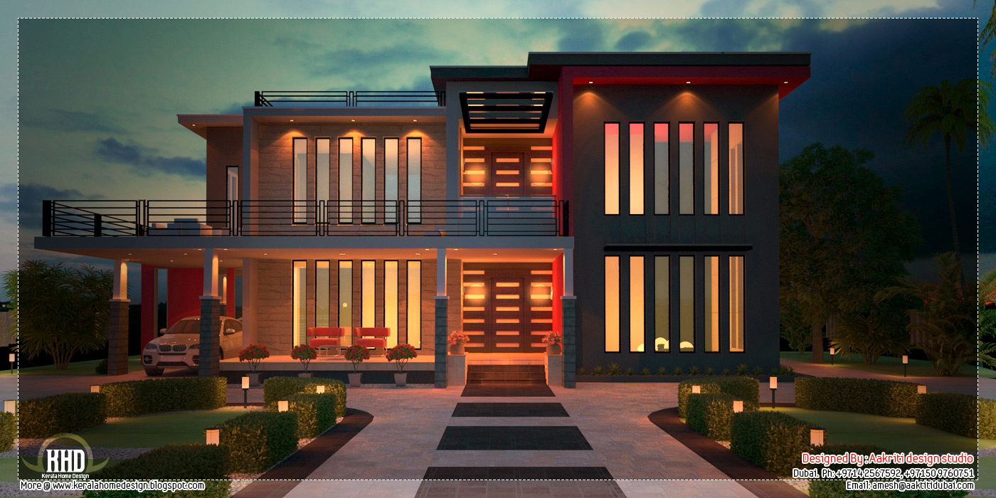 Beautiful contemporary luxury villa with floor plan | House Design ...