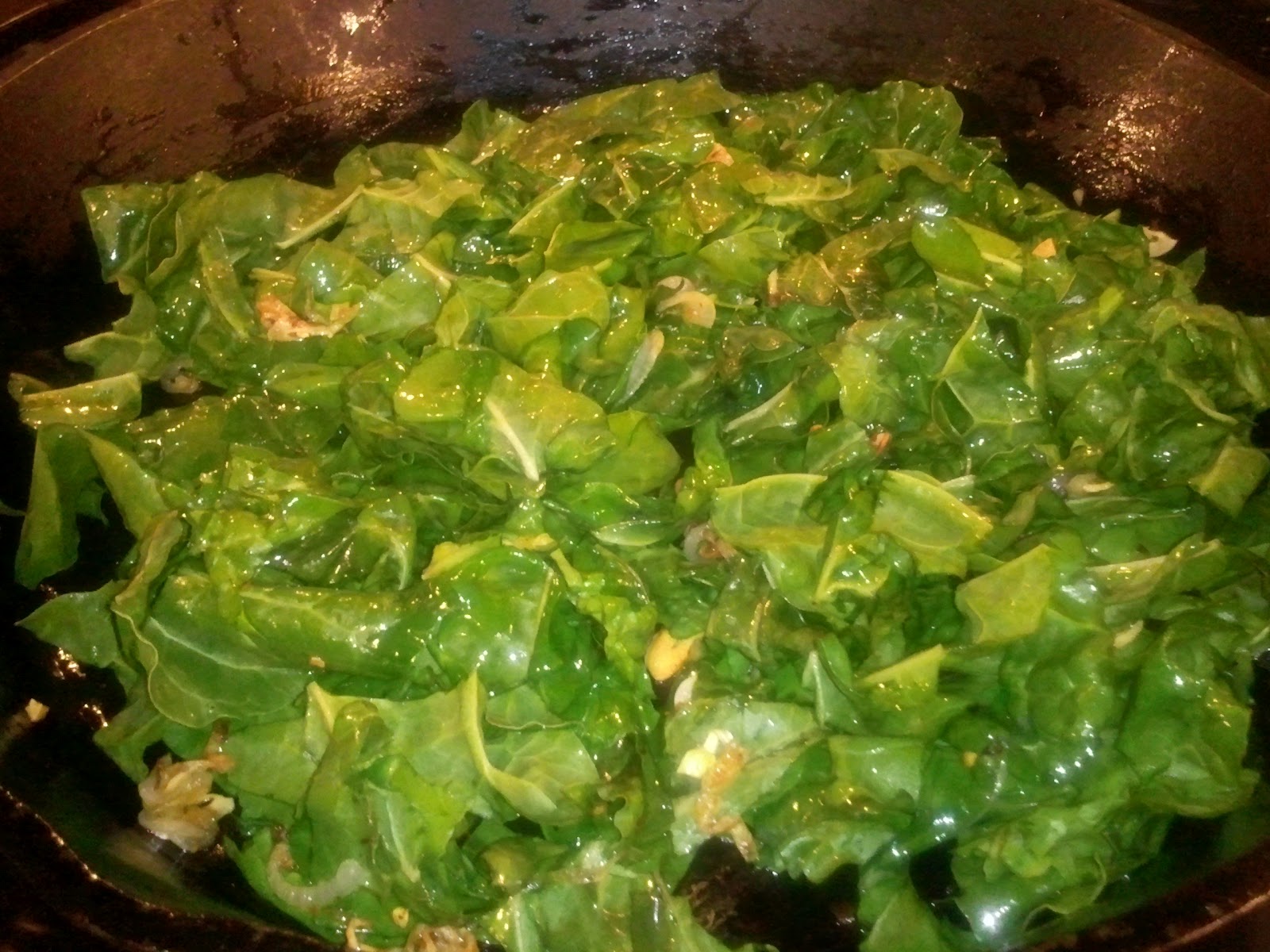 The Vegan Tummy Collard Greens with Beans and Rice