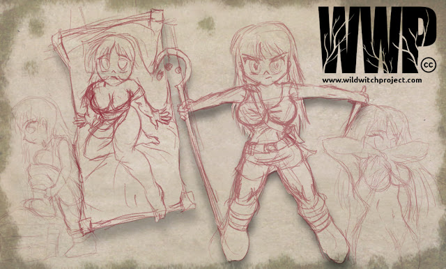 Sketches da personagem para a intro do jogo