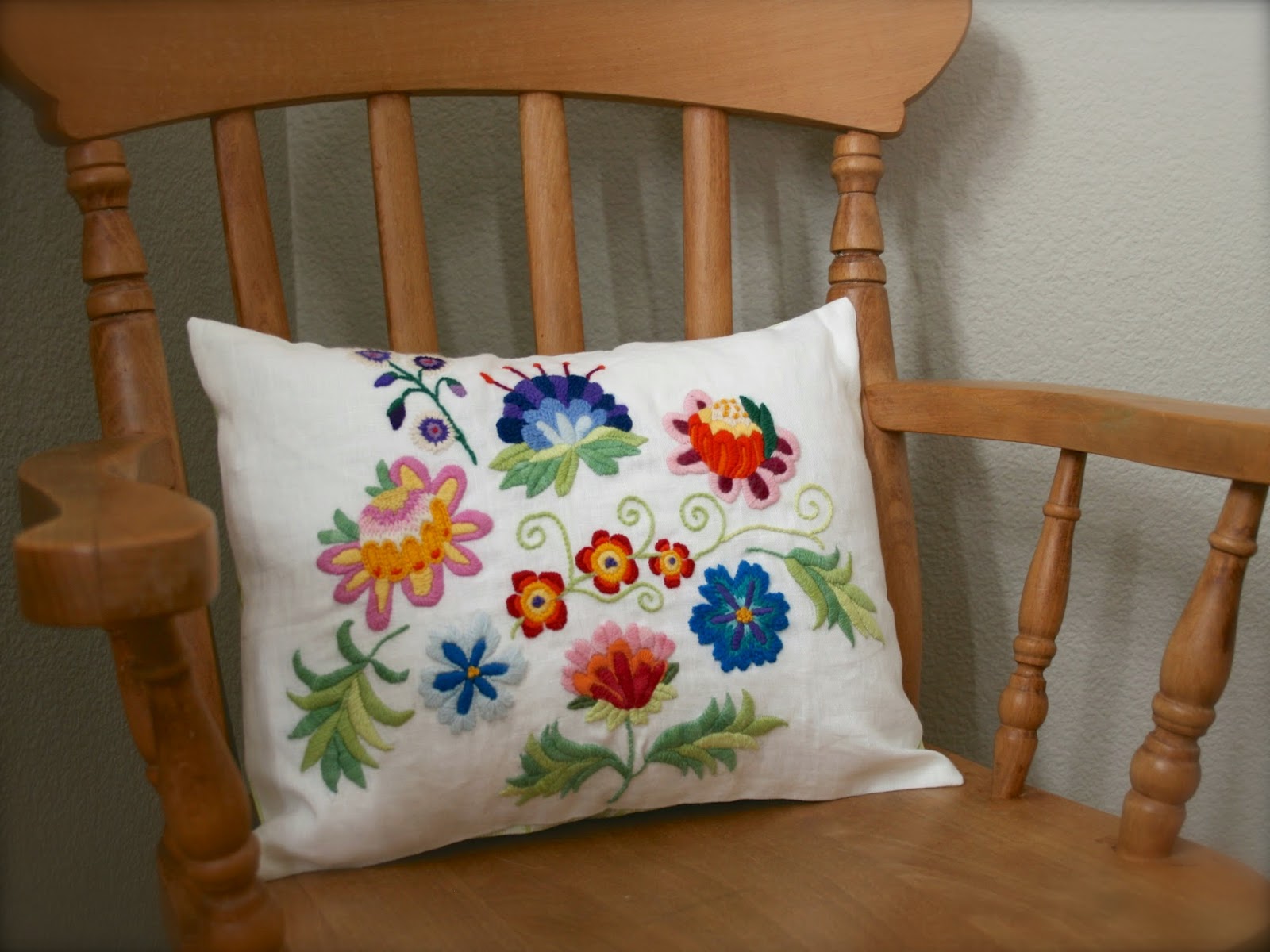 Fabric And Ink and Everyday Life Embroidered Cushion