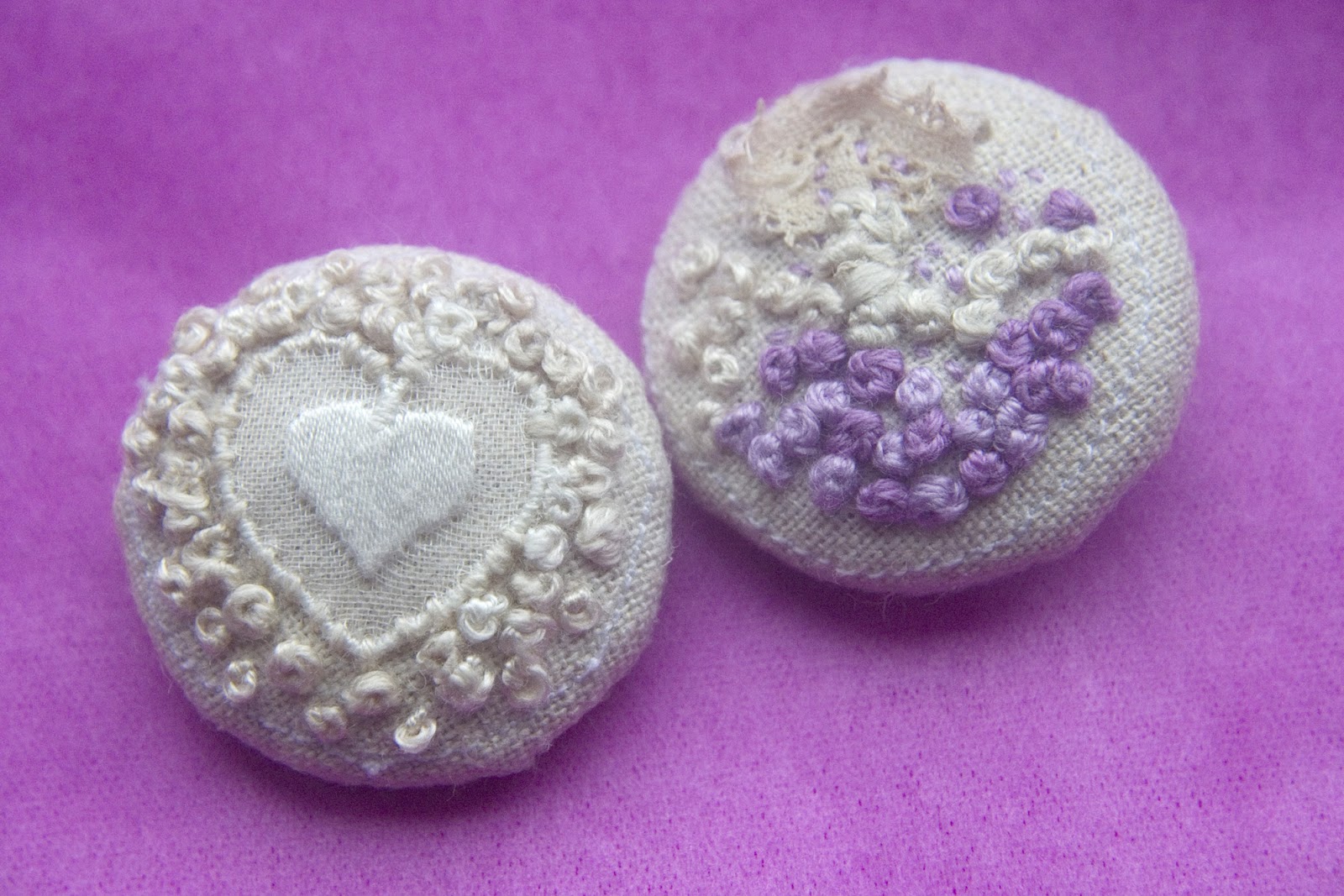 QueenofCuffs Embroidered Buttons