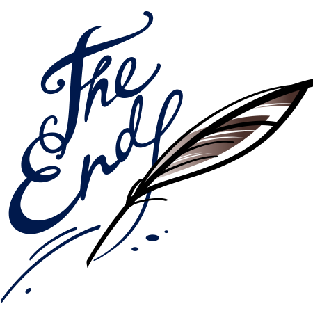 The End in stylish text