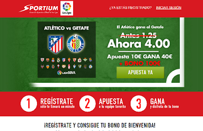 Sportium Super cuota 4 Atletico gana Getafe 22 septiembre Sportium Super cuota 4 Atletico gana Getafe 22 septiembre