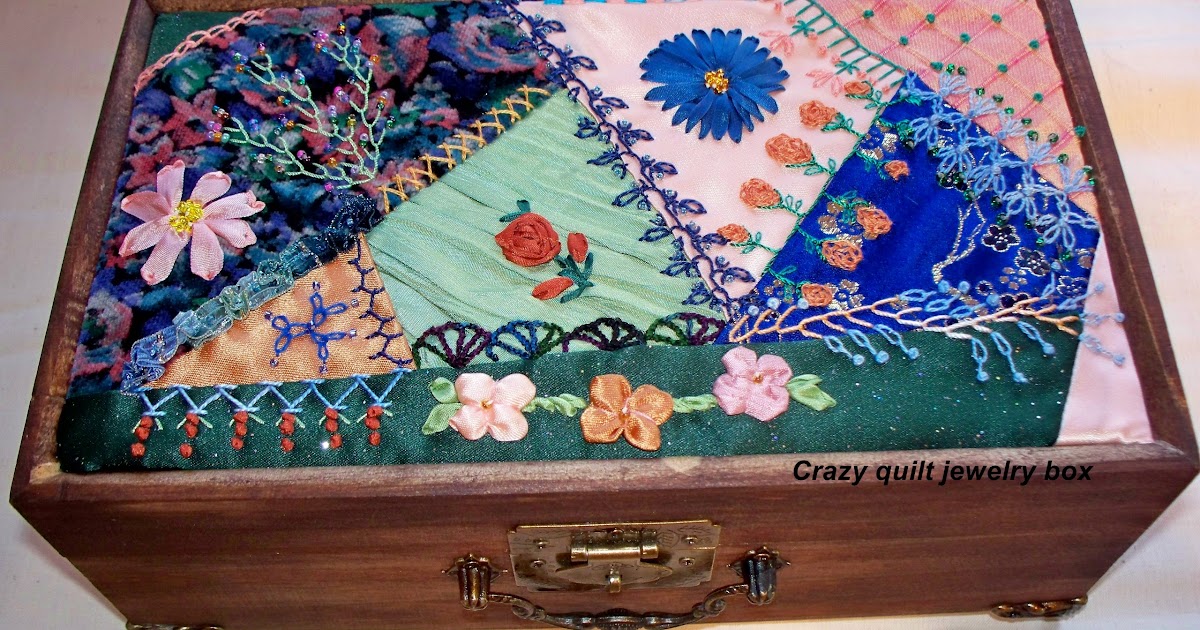 THE FOOD OF LOVE Crazy Quilted Jewelry Box