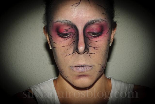 Maquillaje Halloween 2: Maligno Venas, Halloween Make-up 2: Evil veins, efectos especiales, special effects, Silvia Quirós