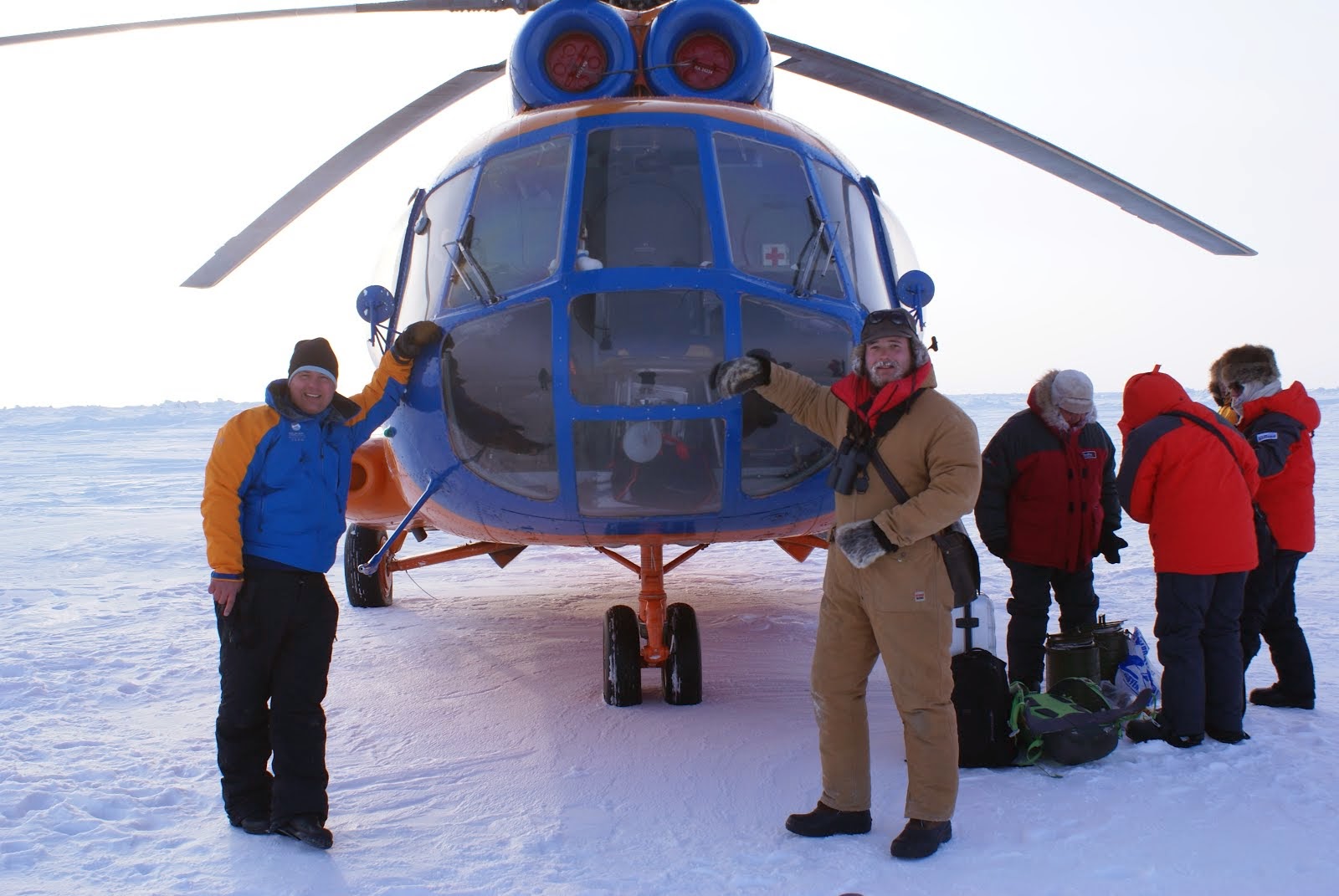 Helicopter ride to the North Pole