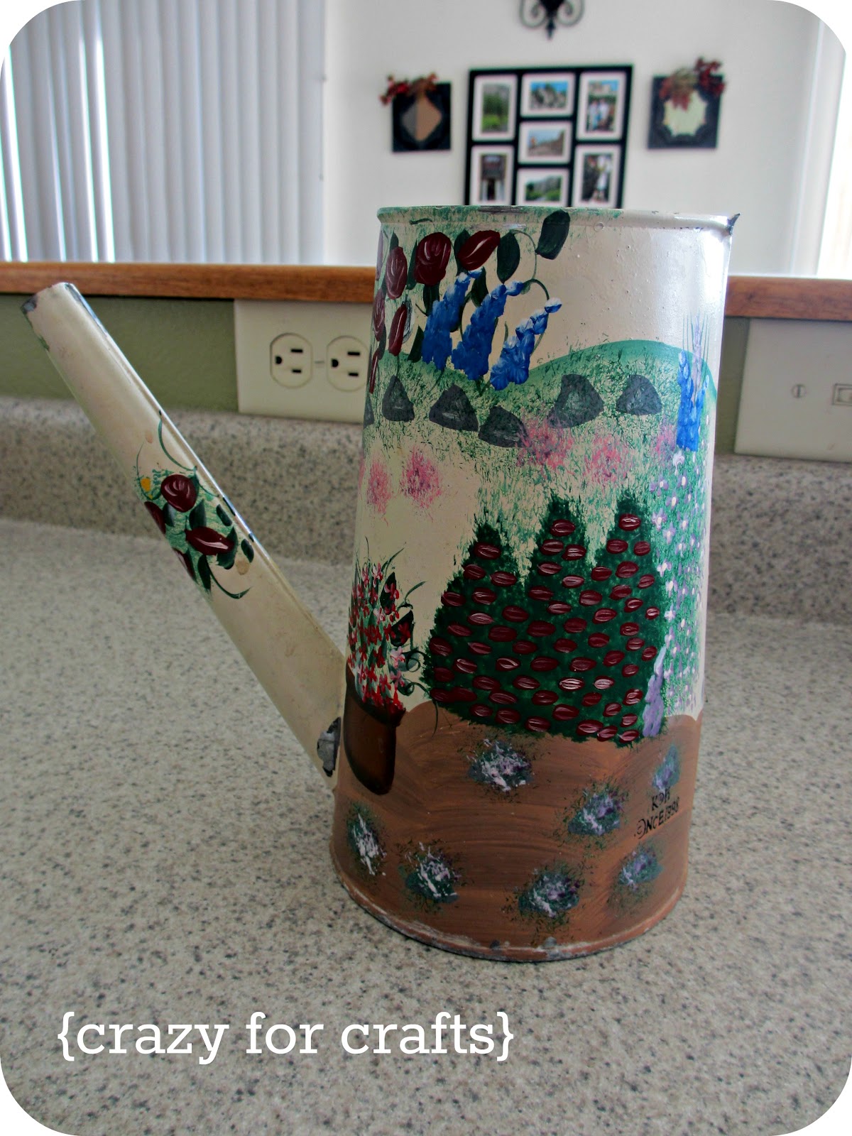 Crazy for Crafts Watering Can Flower Pot