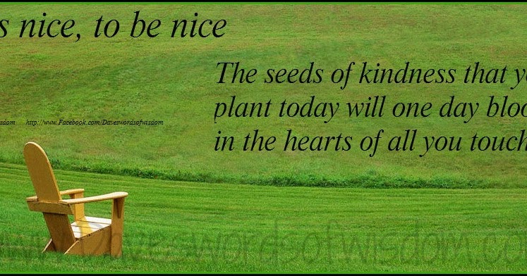 Daveswordsofwisdom.com: The Seeds Of Kindness