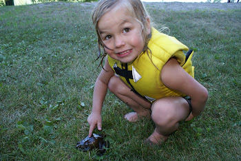Aimee vindt Bull Frog bij Rice Lake