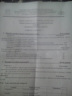 Subiecte invatatori 2015 - grad didactic II