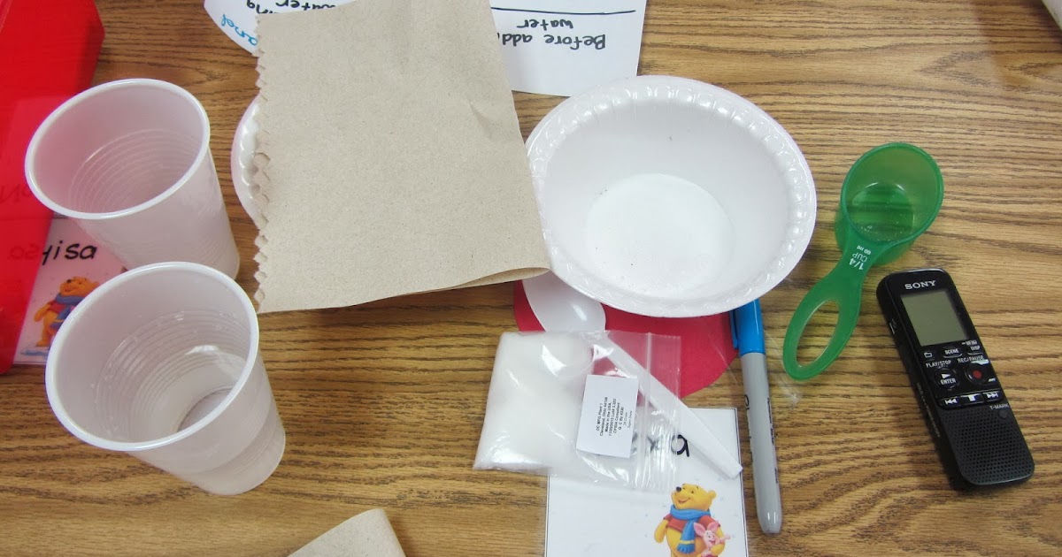 Pooh Bear PreK Instant Snow Experiment