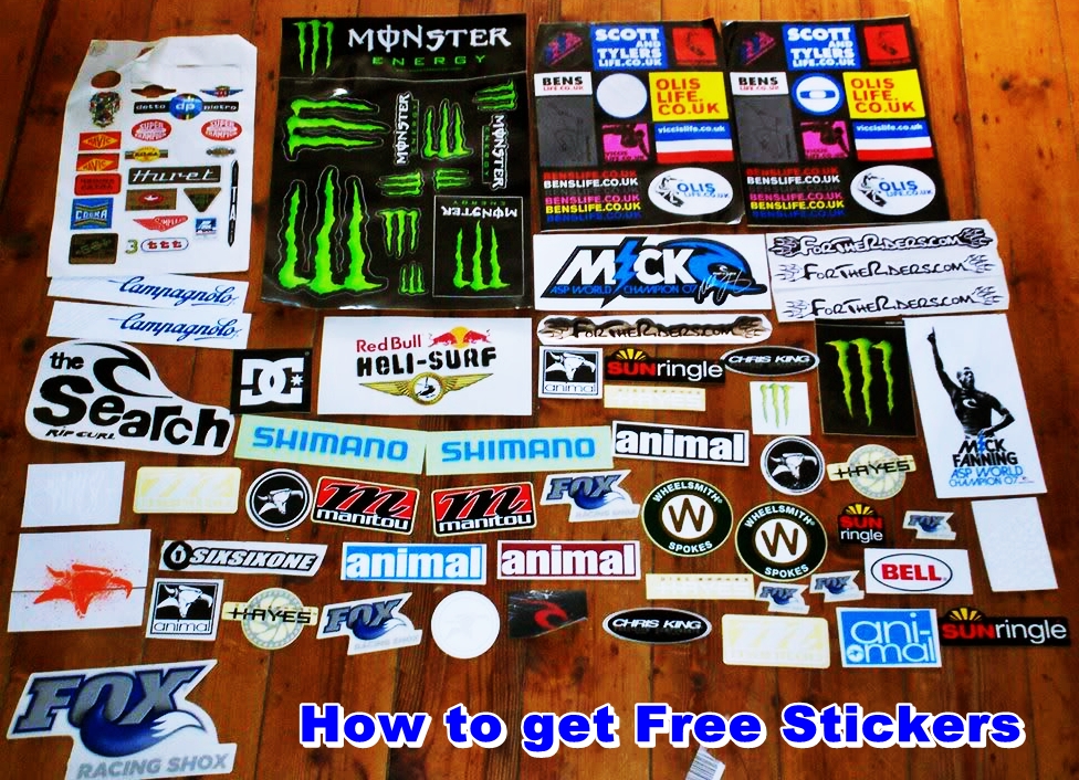 How to get Free Sticker, Red Bull, Fox Stickers