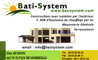 BATI-SYSTEM à ST PAUL DE LOUBRESSAC 46170