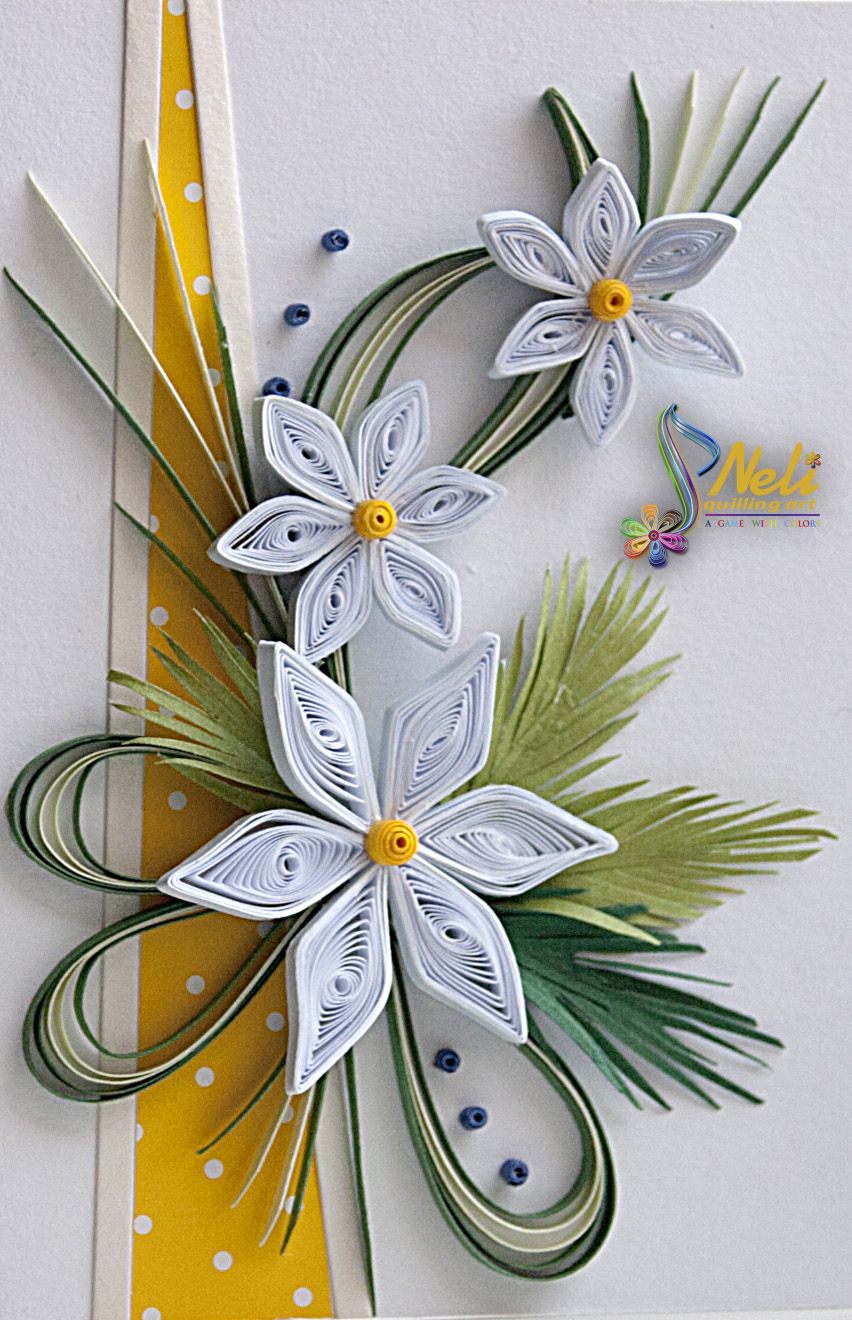 Neli Quilling Art Quilling cards 10.5 cm / 7.4 cm