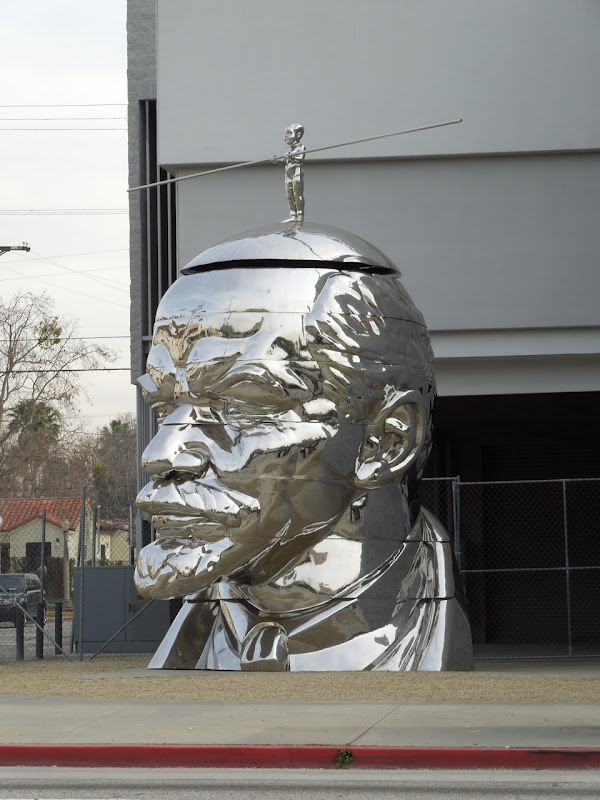 Miss Mao Top of Lenin Head sculpture LA