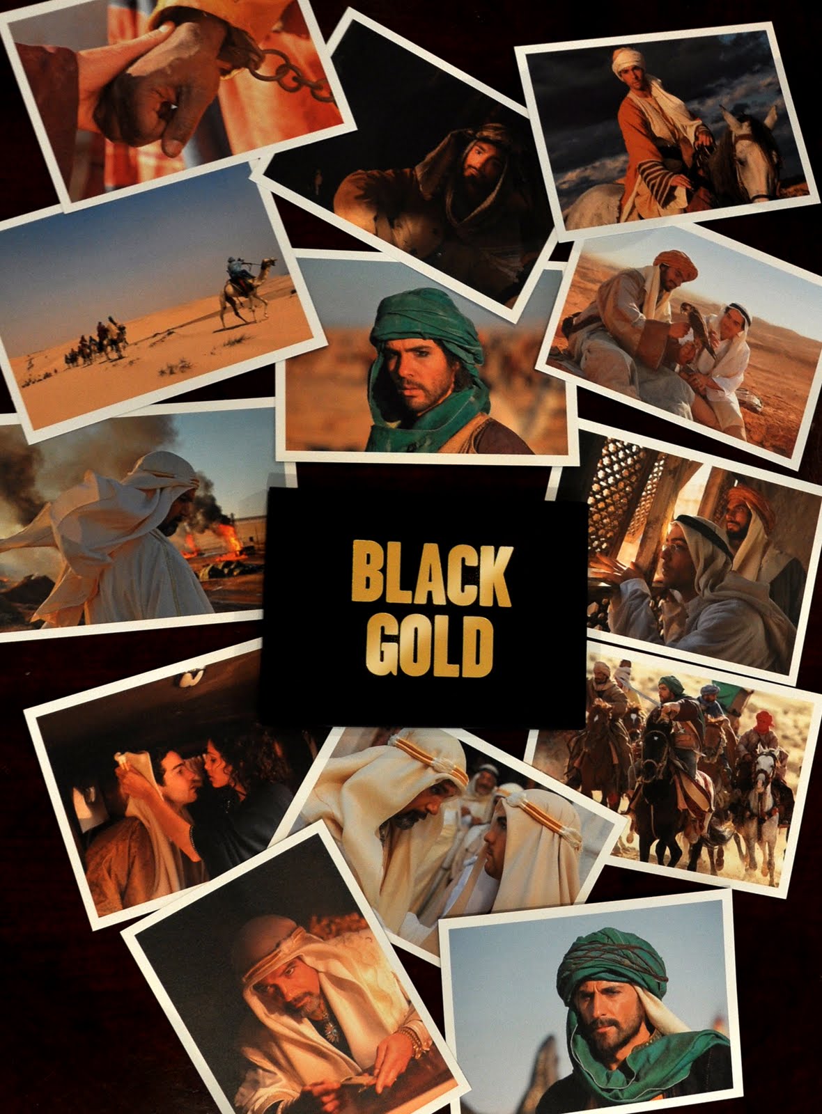 black gold post cards