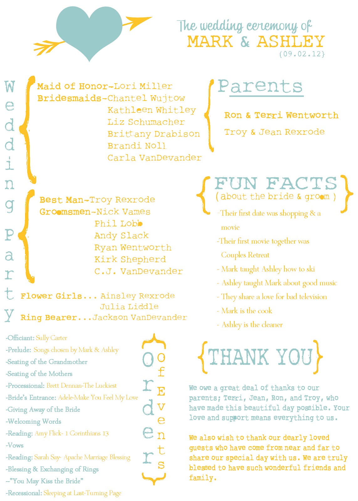 my so called life wedding programs wording for wedding programs