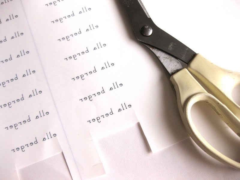 paper & ink diy fabric label name tags