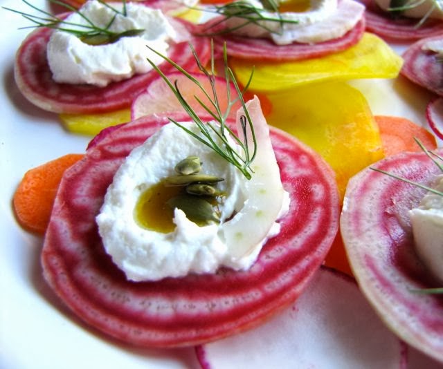 Diane Carnevale Raw beet appetizer