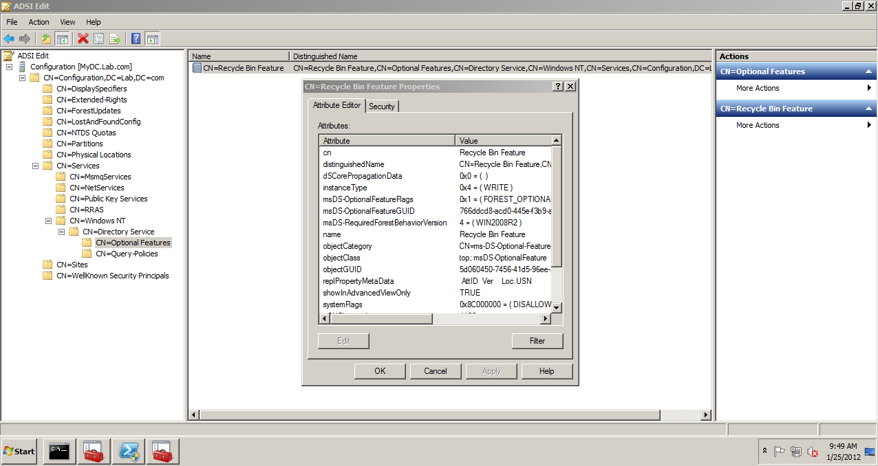AD Shot Gyan How to Enable Active Directory Recycle Bin