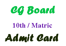 CGBSE-CG-Board-10th-Matric-Admit-Card-2015