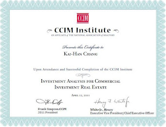 CCIM Certificate - CI-104 Investment Analysis for Commercial Investment Real Estate