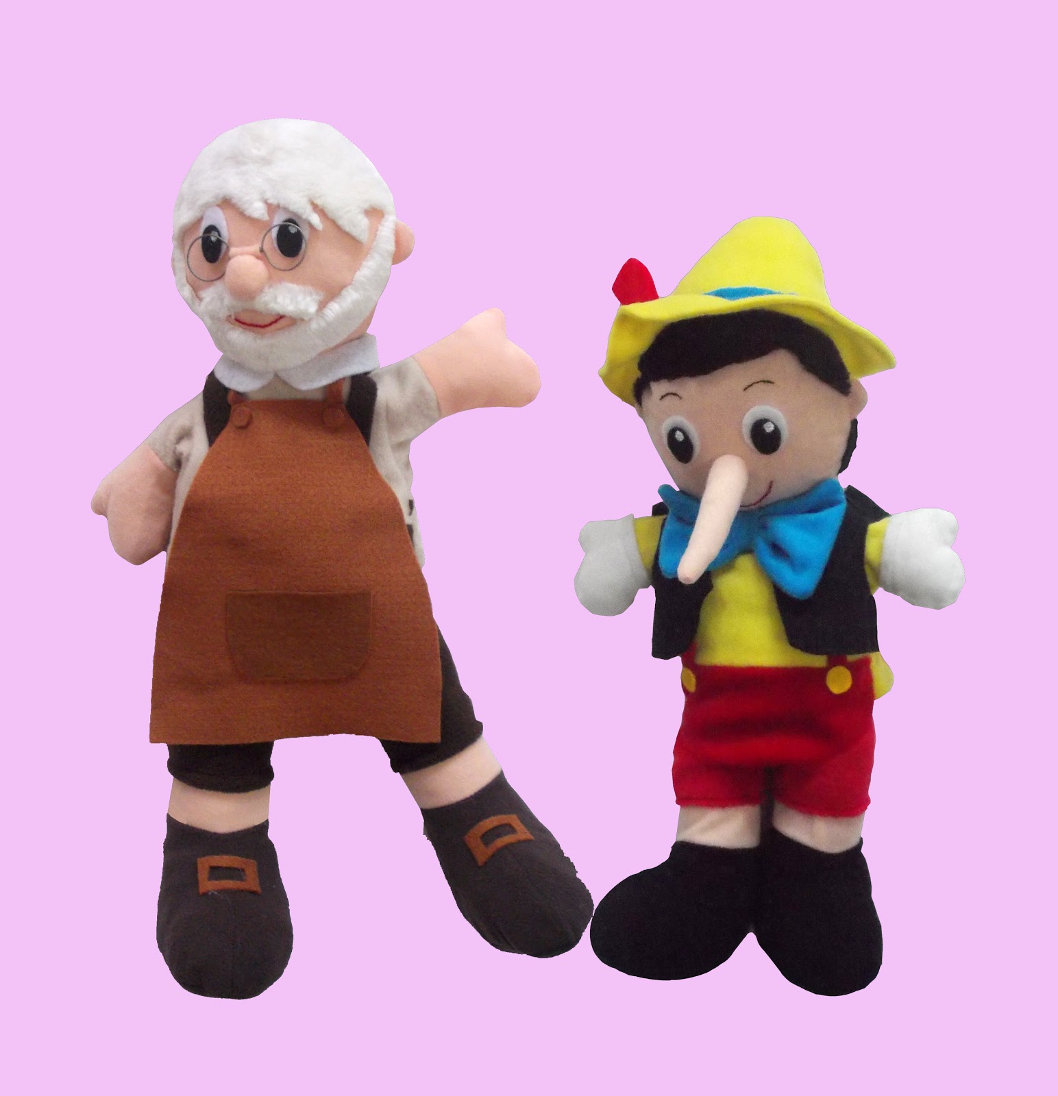 Cheer Up Your Kids! Pinocchio and Geppetto puppets by special order