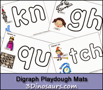 Digraph Play Dough Mats