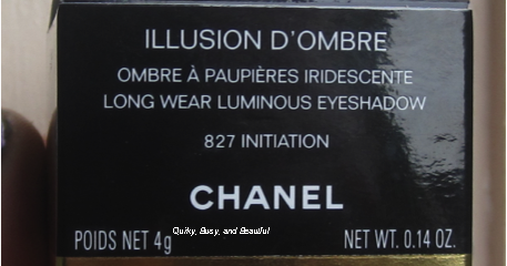Quirky, Busy, and Beautiful: Chanel IllusionD'Ombre Eyeshadow- 827