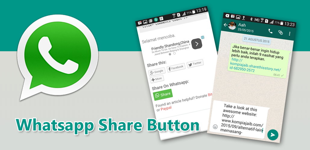 Memasang Whatsapp Sharing Button Di Blog Memasang Whatsapp Sharing Button Di Blog