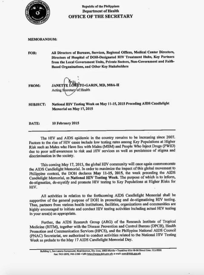 National HIV Testing Week Living with HIV in the Philippines