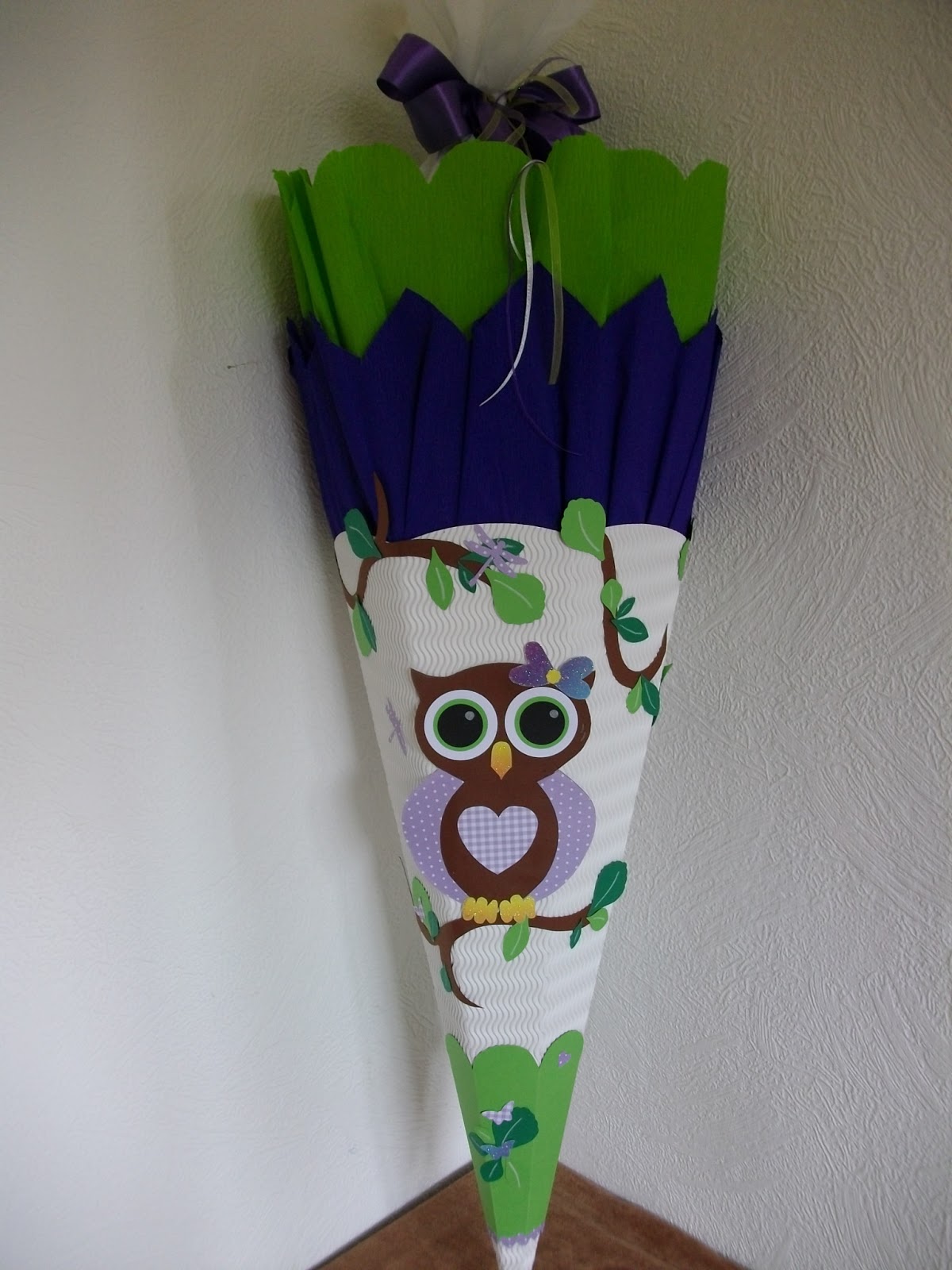 Das Creativchen Schultute Mit Eule Und Einem Einhorn Schultute Basteln Vorlage Schultute Basteln Schultute