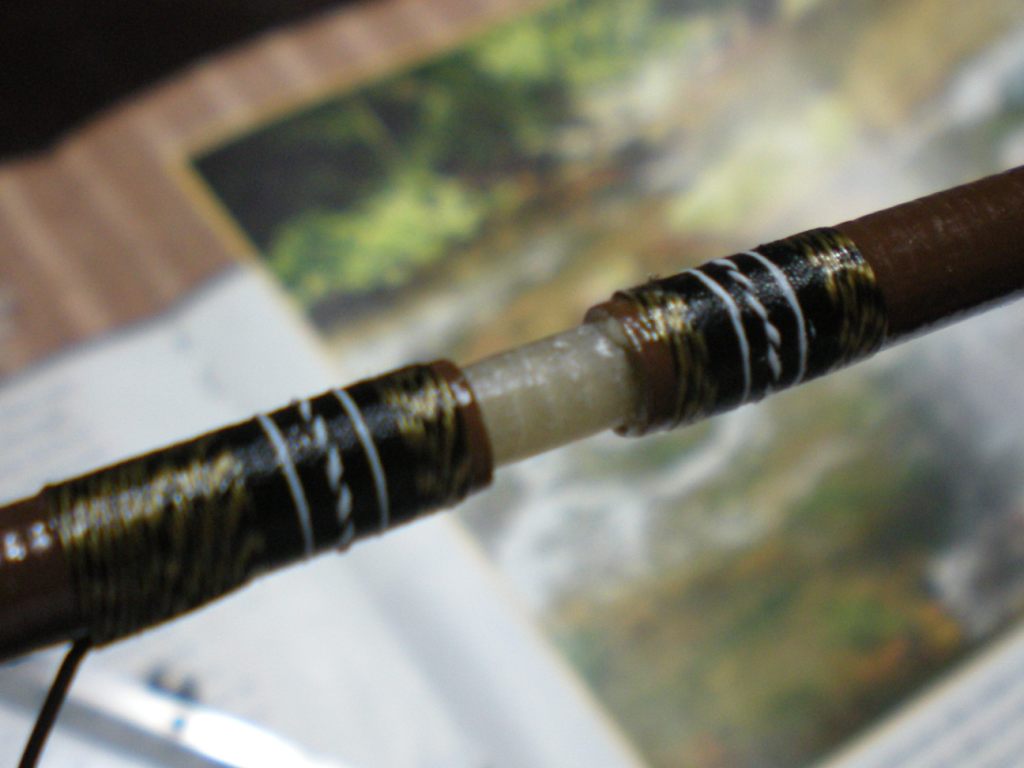 Bamboo fly rod and SuCH.. 2 piece 6'6" 3wt BROWN fiberglass fly rod