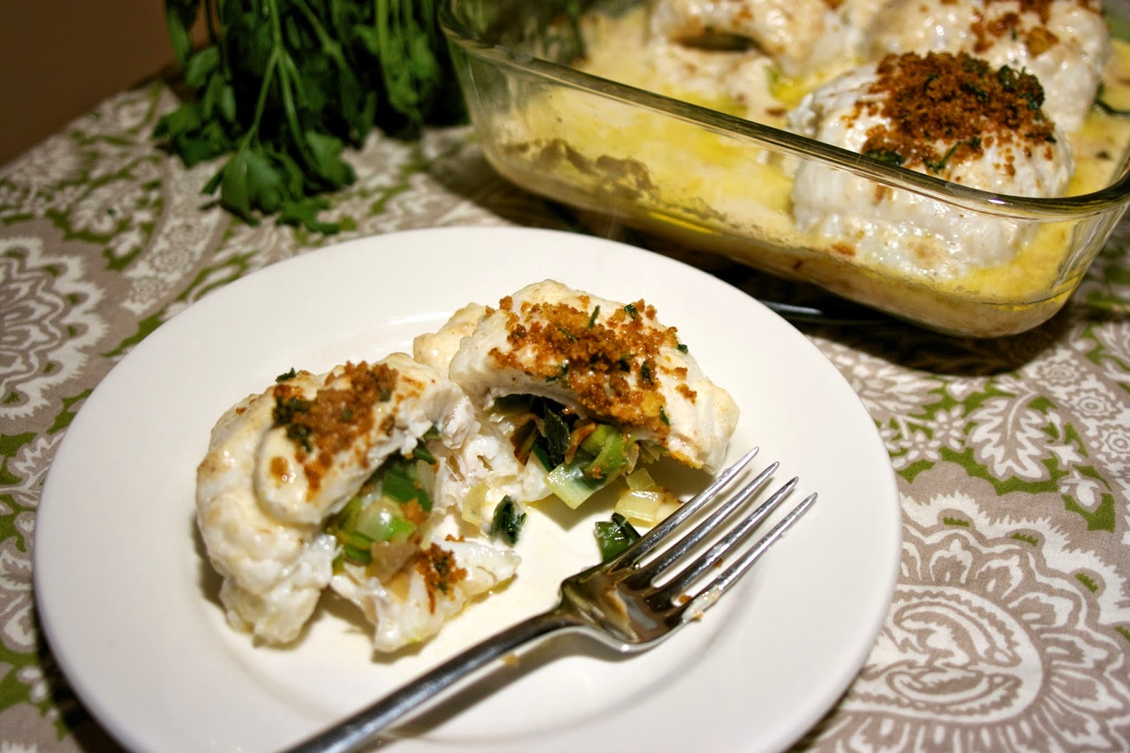 Haddock with Parsley Cream Sauce Foodie Friday Simple Living and
