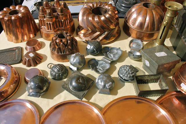 Copper moulds for jellies, aluminium fruit shaped moulds for ice cream and chocolates