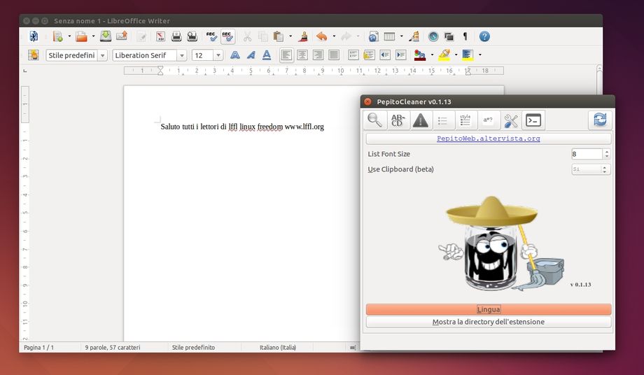Pepito Cleaner in LibreOffice