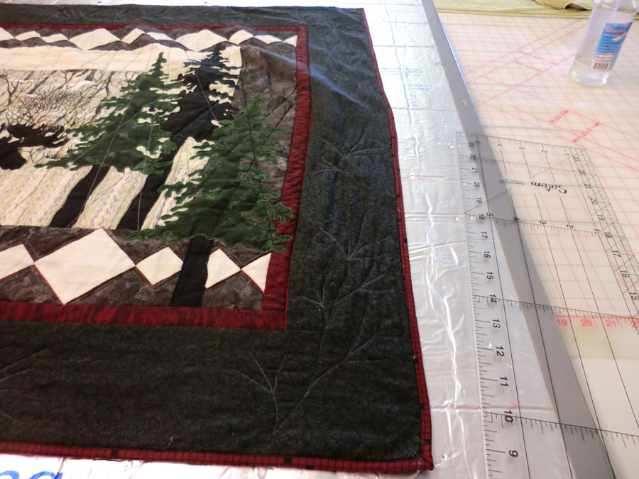 Quilt Whimsy Friday Finishes Blocking a Quilt.