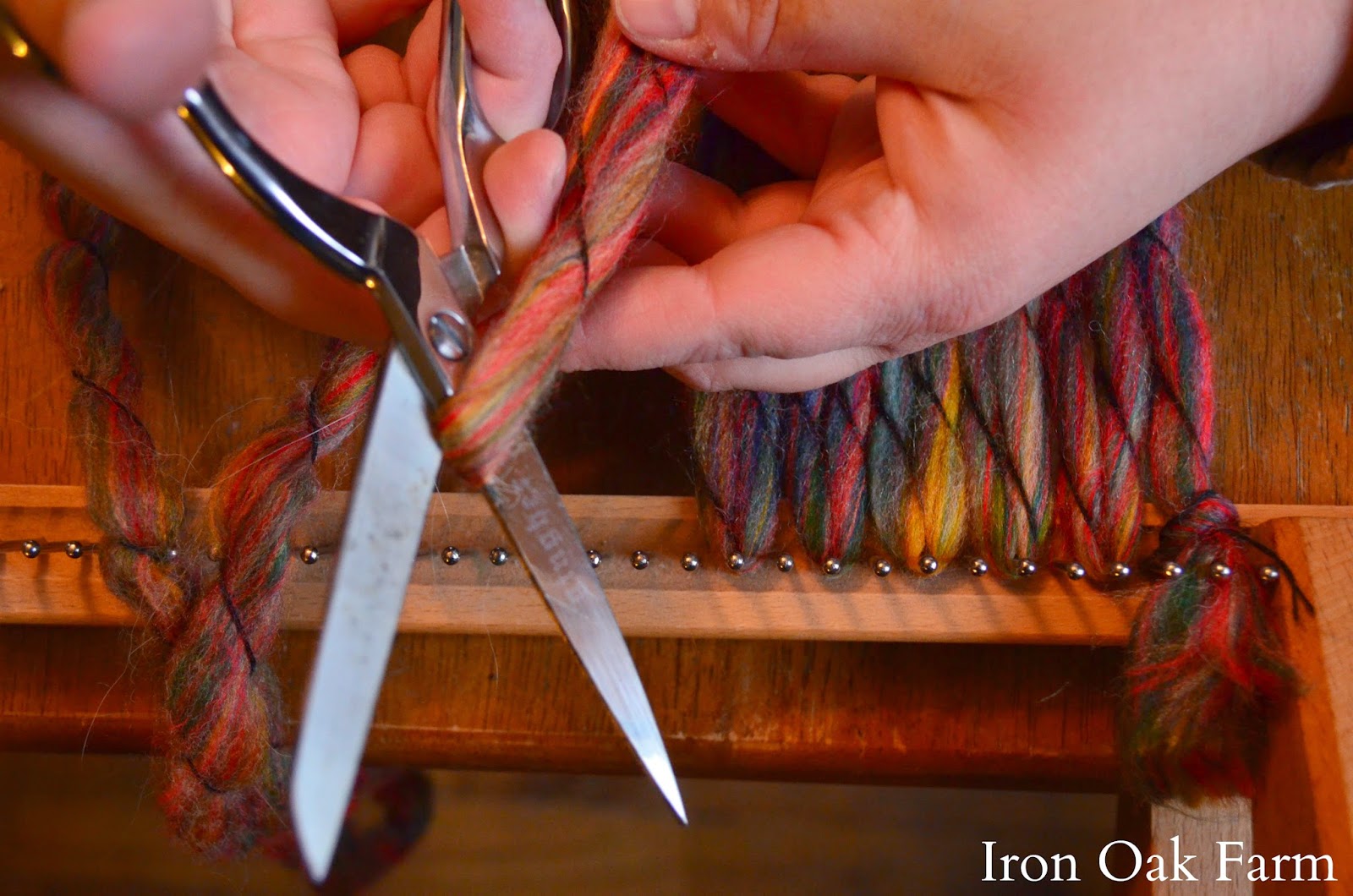 Iron Oak Farm Faux Large Loom, Hand Woven Scarf, Part 3