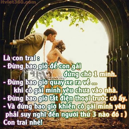 Những câu nói hay về tình yêu, là con trai