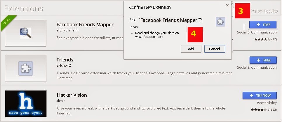 facebook friends mapper extension  for 27