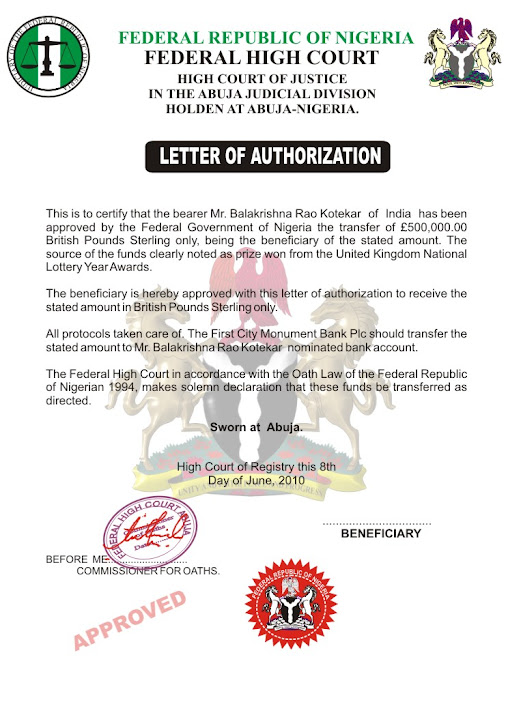 LETTER OF AUTHORIZATION