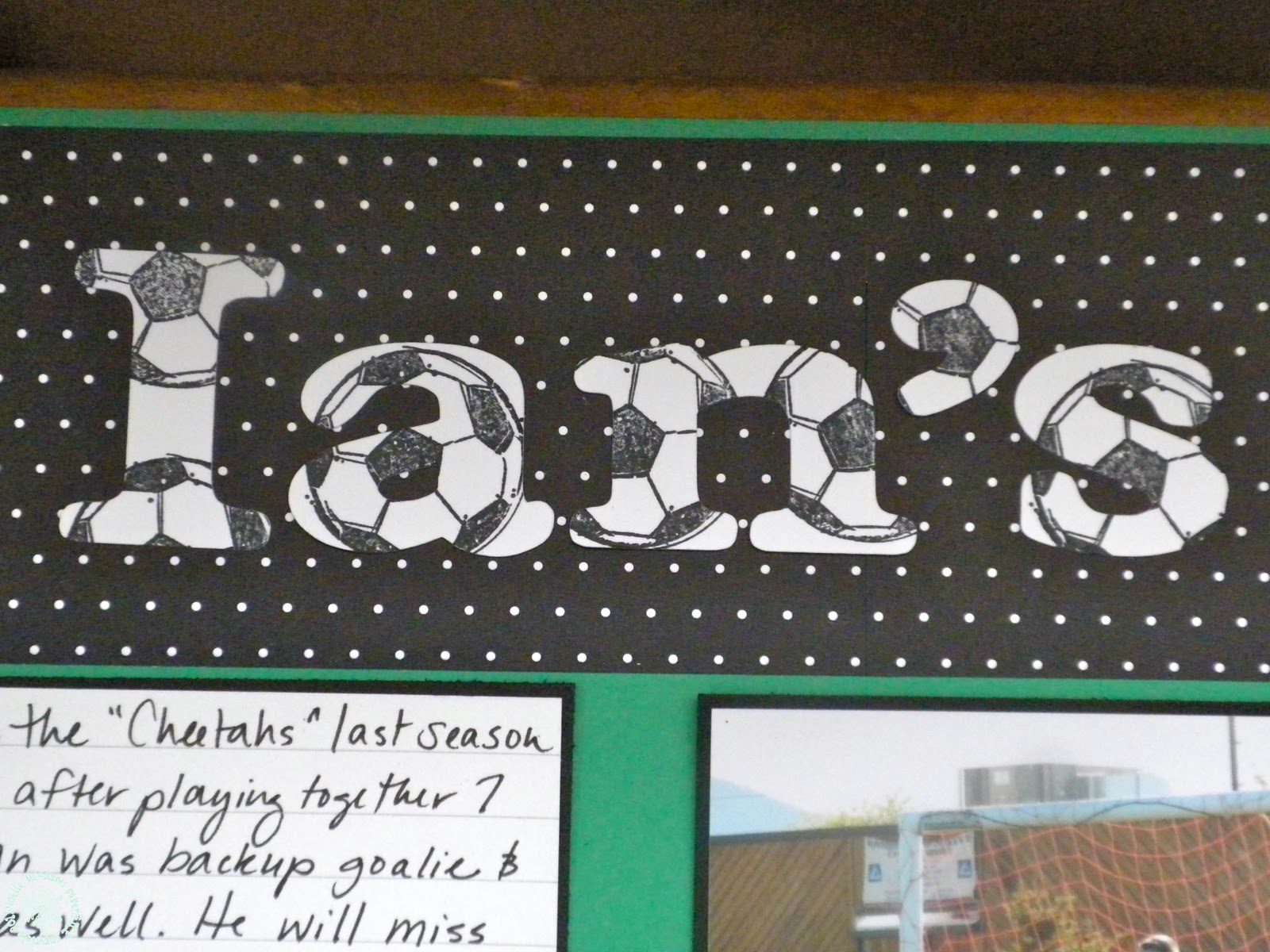 paper & ICE CQC 117 Soccer Scrapbook layout!