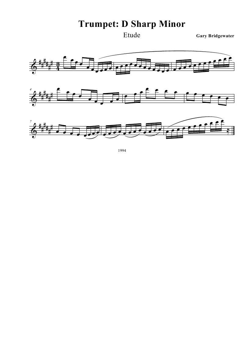 Trumpet Trumpet D Sharp Minor