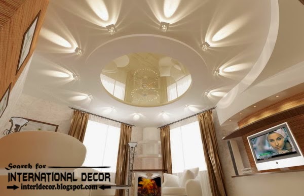 Plasterboard false ceiling with spot light for living room, false ceiling designs Plasterboard false ceiling with spot light for living room, false ceiling designs
